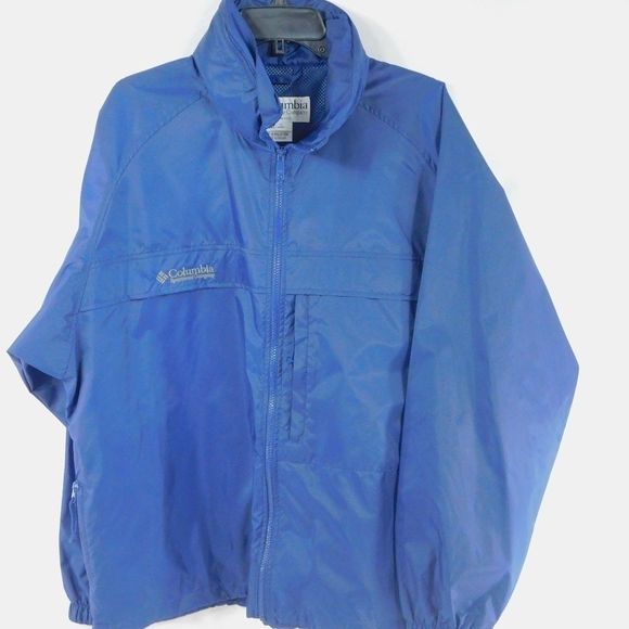 Columbia Other - Columbia Mens Large Navy Blue Windbreaker w Hood